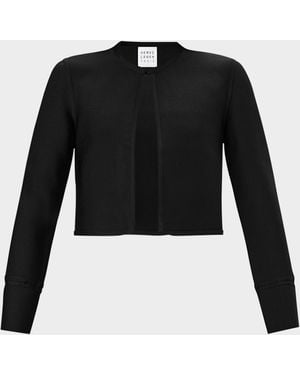 Hervé Léger The Lucia Cropped Crewneck Jacket - Black