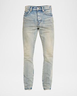 Purple Apos;S Glow Dirty Light Wash Jeans - Blue