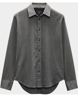 Rag & Bone Tomlin Stretch Dobby Shirt - Gray