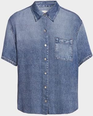 Rag & Bone Rb Miramar Short-Sleeve Shirt - Blue