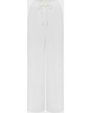 Aqua Blu Australia Linen Resort Pants - White