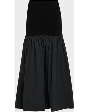A.L.C. Cami Merino Combo Maxi Skirt - Black