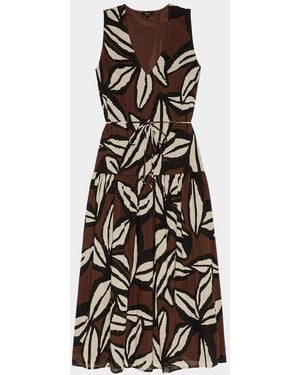 Rails Maeve Printed V-Neck Midi Dress - White