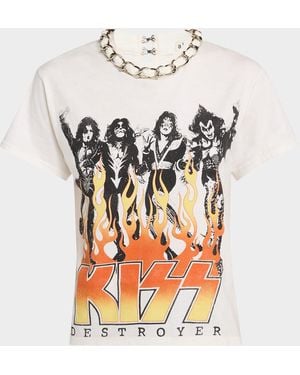 Alice + Olivia Miller Embellished Boyfriend Tee - White