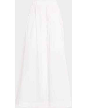 Co. Tton Maxi Parachute Skirt - White
