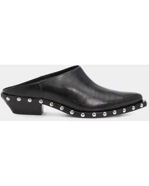 SCHUTZ SHOES Taylor 30Mm Studded Leather Mules - Black