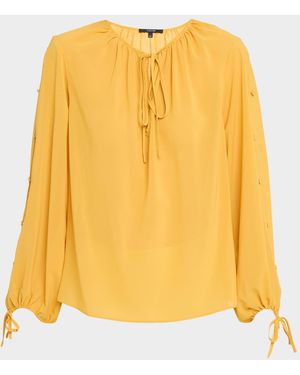 Toccin Oletta Georgette Blouse - Yellow