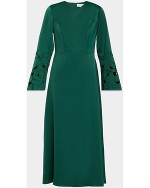 Sachin & Babi Jules Laser-Cut Midi Dress - Green