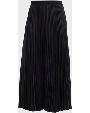 Co. Pleated Midi Skirt - Black