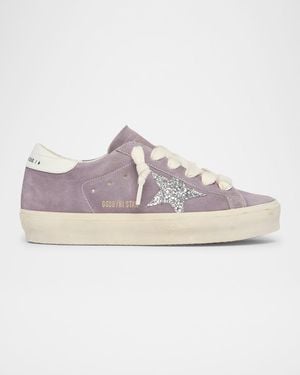 Golden Goose Hi Star Suede Glitter Low-Top Sneakers - Multicolor