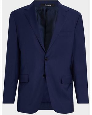 Sartorio Napoli Solid Wool-Blend Sport Coat - Blue
