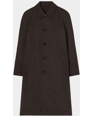 Burberry Apos;S Reversible Wool Car Coat - Black