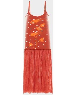 Ph5 Ginger Mixed-Media Maxi Dress - Red