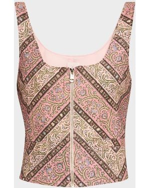 Cinq À Sept Pepper Paisley Top - Pink