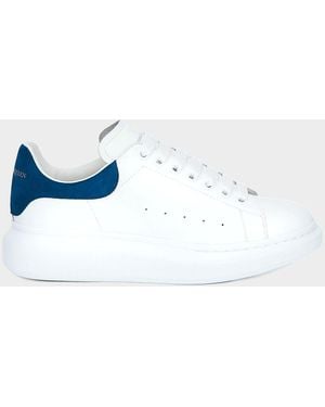 McQueen Apos;S Leather Low-Top Platform Sneakers - Blue