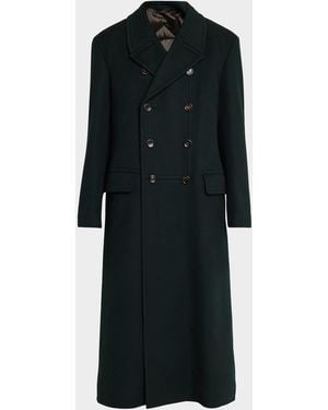 TOM FORD Boutique Apos;S Wool And Cashmere Melton Double-Breasted Officer Coat - Black