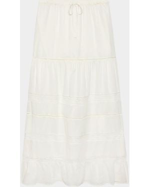Rails Hettie Lace-Inset Poplin Maxi Skirt - White