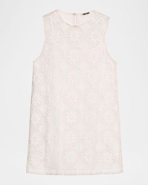 Ciao Lucia Indus Embroidered Shift Dress - Natural