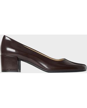 The Row Penelope Leather Pumps - Brown
