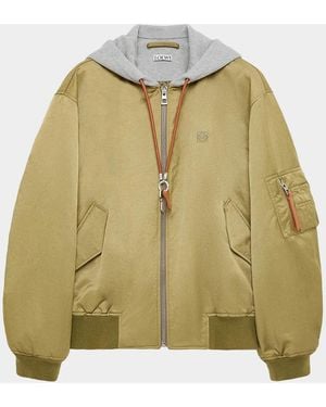 Loewe Hooded Bomber Jacket - Green