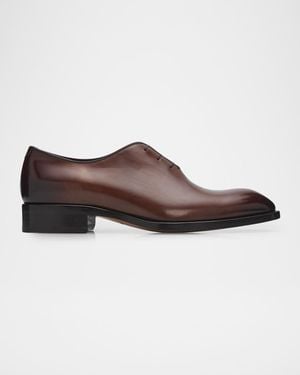 Tom Ford Apos;S Wholecut Leather Oxford Shoes - Brown