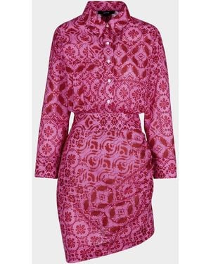 Smythe Batik Mini Shirtdress - Pink