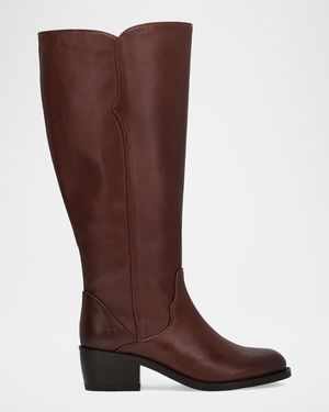 Frye Carson 2 Piping Tall Leather Boots - Brown