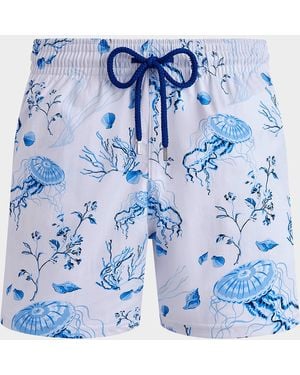 Vilebrequin Stretch Jellyfish Swim Trunks - Blue