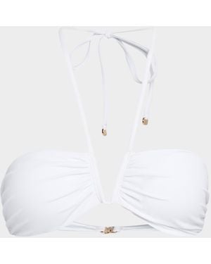 Ramy Brook Elin High-Waist Bikini Bottoms - White