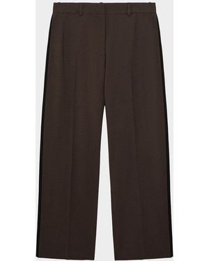 Loewe Side-Stripe Straight-Leg Pants - Brown