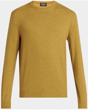 ZEGNA Apos;S Cashmere Crewneck Sweater - Yellow