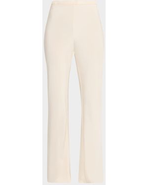 TSE Straight-Leg Silk Pants - Natural