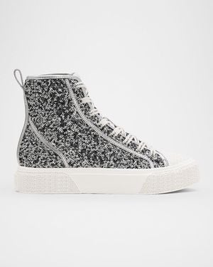 Marc Jacobs The Sequined High-Top Sneakers - Metallic