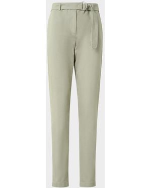 Akris Punto Belted Denim Straight-Leg Pants - Natural