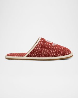 Amiri Apos;S Chateau Ma Jacquard Slippers - Red