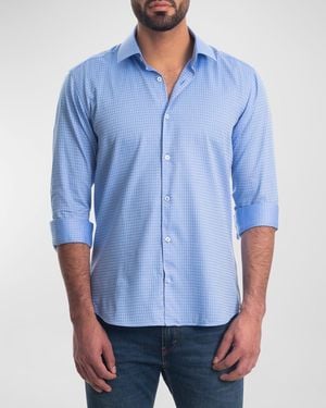 Jared Lang Apos;S Patterned Button-Down Shirt - Blue