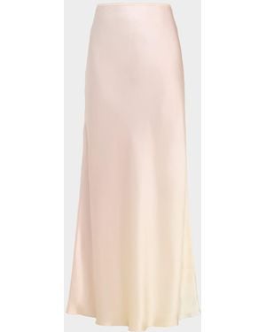 SABLYN Grace Scallop-Trim Silk Maxi Skirt - Natural