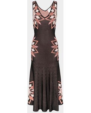 MISA Los Angles Ruthie Knit Midi Dress - Multicolor
