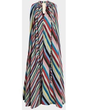 open lace back dress Marty Dress Pink Stripe Mikado Pink / S