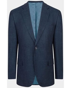 Stefano Ricci Apos;S Textured Wool Blazer - Blue