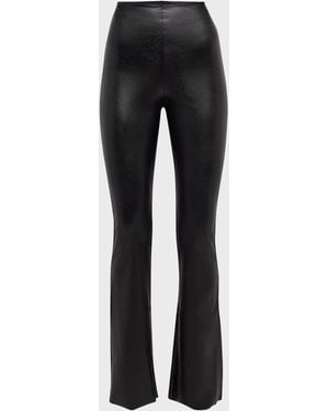 Commando Faux-Leather Flared Leggings - Black
