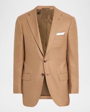 Kiton Apos;S Soft Cashmere Single-Breasted Blazer - Natural