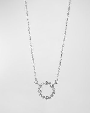 Syna 18K Champagne Diamond Bubbles Circle Necklace - White