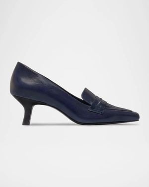 Bernardo 50Mm Safi Leather Loafer Pumps - Blue