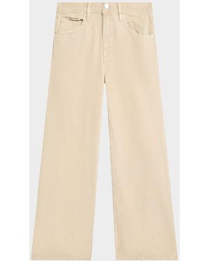 Hudson Jeans Apos;S Luca Cotton Wide-Leg Five-Pocket Pants - Natural