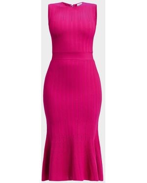 Hervé Léger The Alice Ribbed Midi Dress - Pink