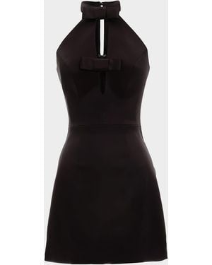 Dress the Population Black Label Mina Bow Cocktail Mini Dress - Black