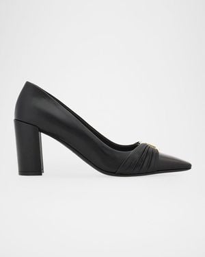 Ferragamo 70Mm Tillya Leather Pumps - Black