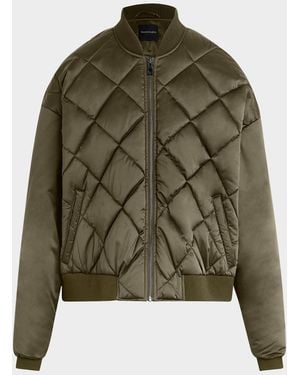 FAVORITE DAUGHTER The Favorite Quilted Bomber Jacket - Green