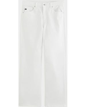 AG Jeans Brinley Mid-Rise Straight Crop Jeans - White